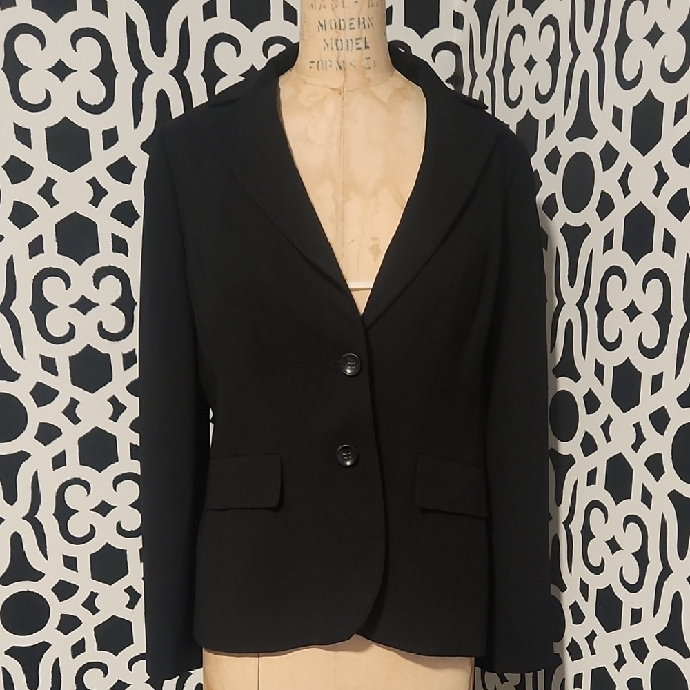 Ann Taylor Petite Elegant Black Suit Jacket Sz 6P